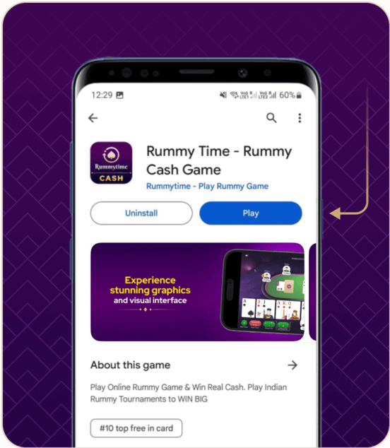 Installing Real Cash Rummy App from Google Play Store Step 4