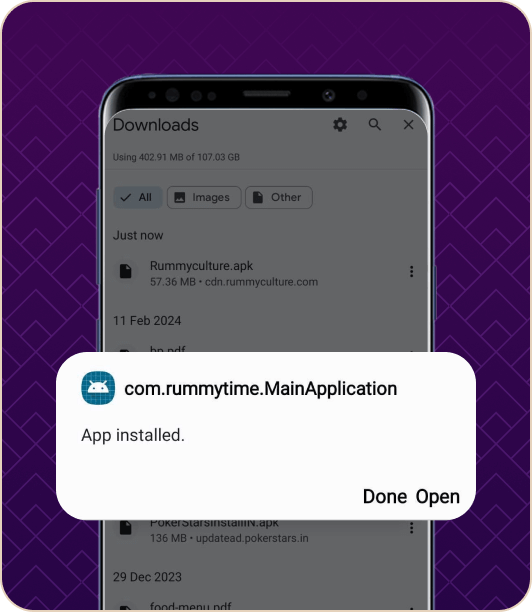 Installing RummyWorld APK Step 4