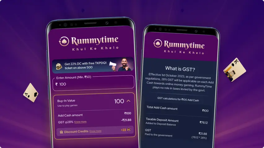 Add Cash Process on RummyWorld